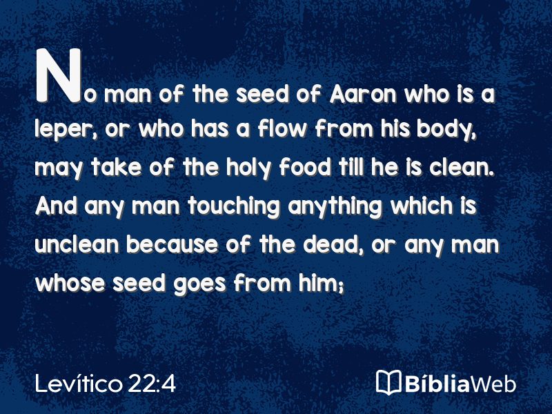 Levítico 22:4 em imagem para compartilhar