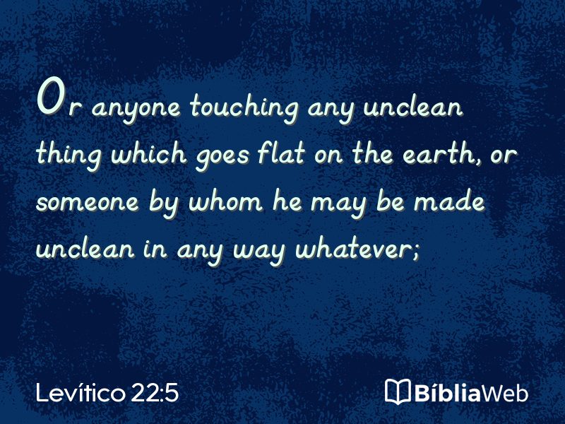 Levítico 22:5 em imagem para compartilhar