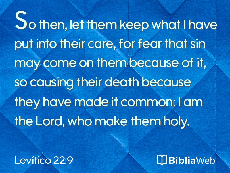 Levítico 22:9 em imagem para compartilhar