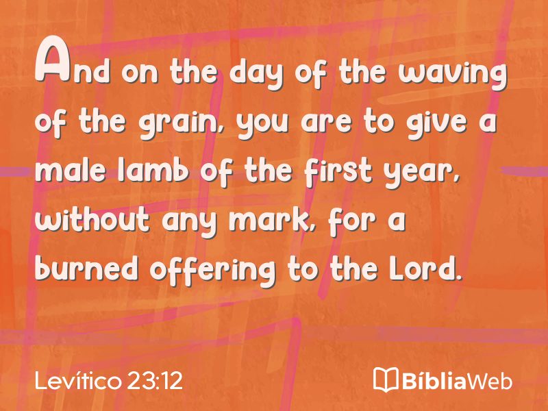 Levítico 23:12 em imagem para compartilhar