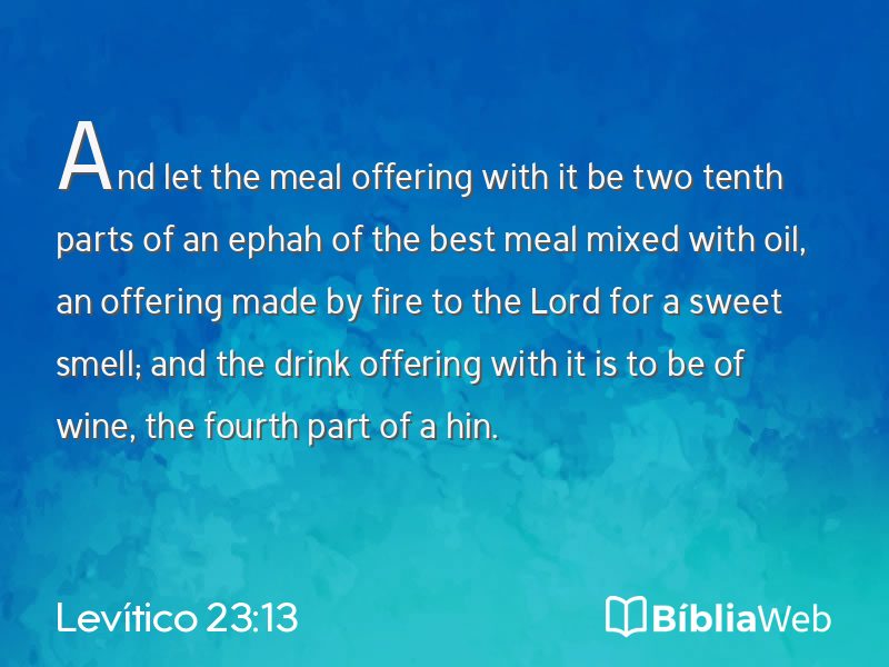 Levítico 23:13 em imagem para compartilhar