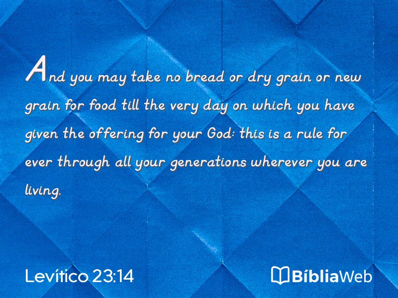 Levítico 23:14 em imagem para compartilhar