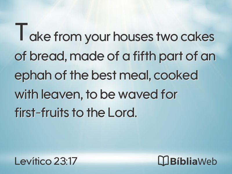 Levítico 23:17 em imagem para compartilhar