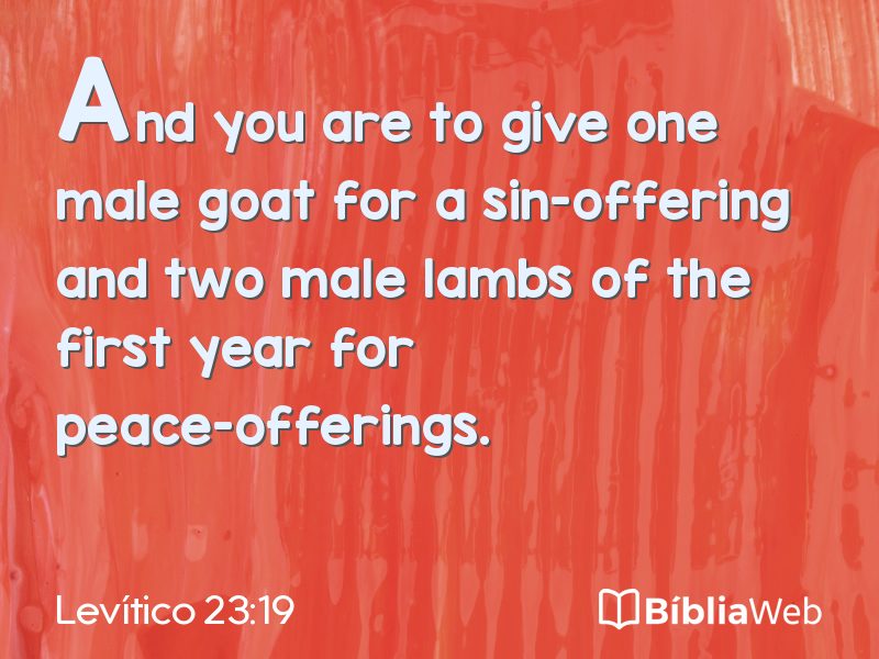 Levítico 23:19 em imagem para compartilhar