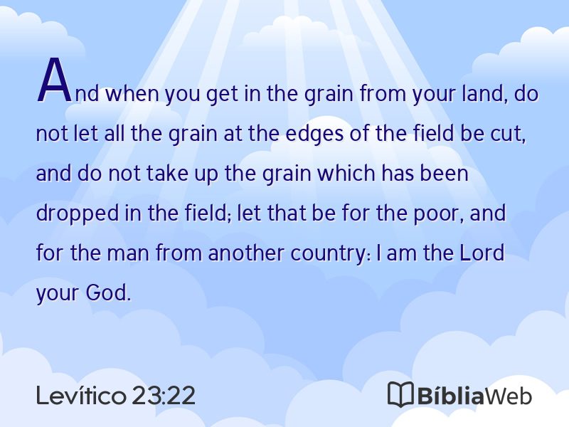 Levítico 23:22 em imagem para compartilhar