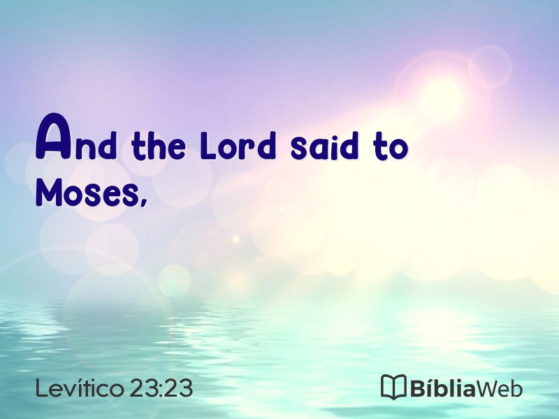 Levítico 23:23 em imagem para compartilhar
