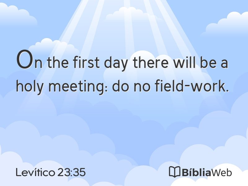 Levítico 23:35 em imagem para compartilhar