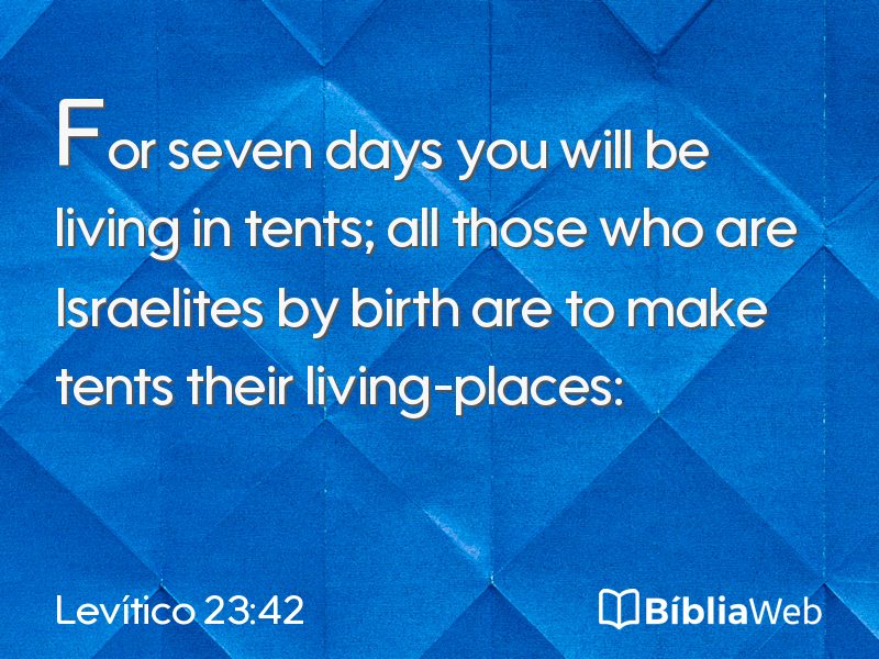 Levítico 23:42 em imagem para compartilhar