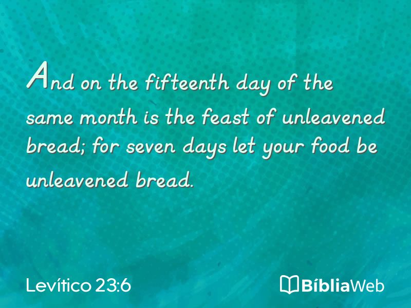 Levítico 23:6 em imagem para compartilhar