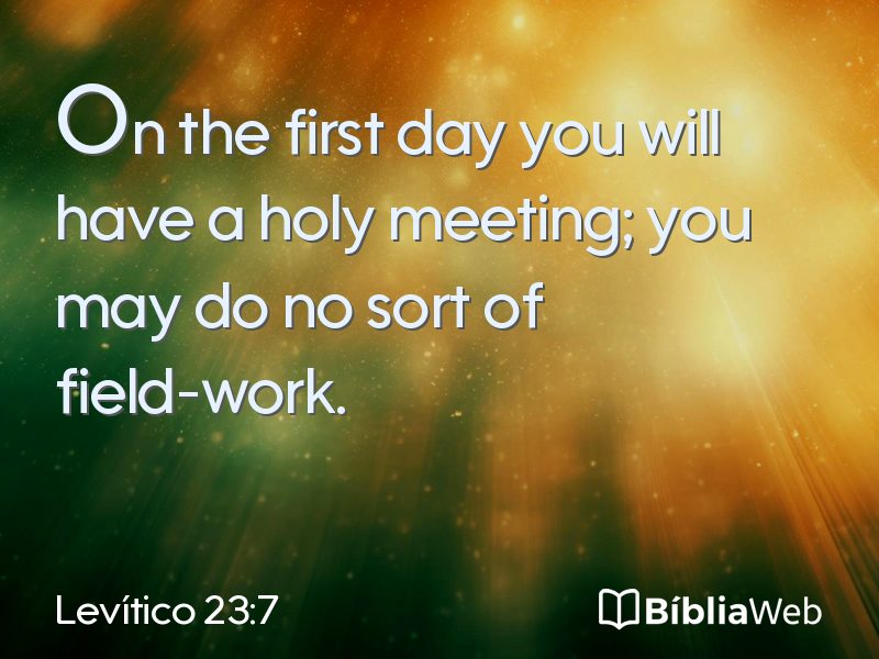 Levítico 23:7 em imagem para compartilhar