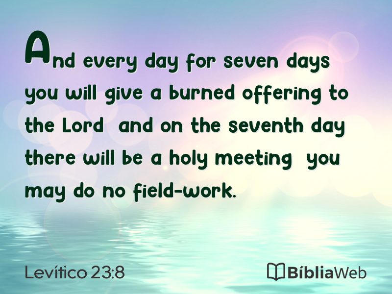 Levítico 23:8 em imagem para compartilhar