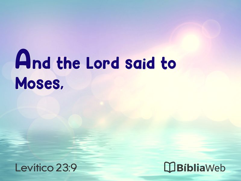 Levítico 23:9 em imagem para compartilhar