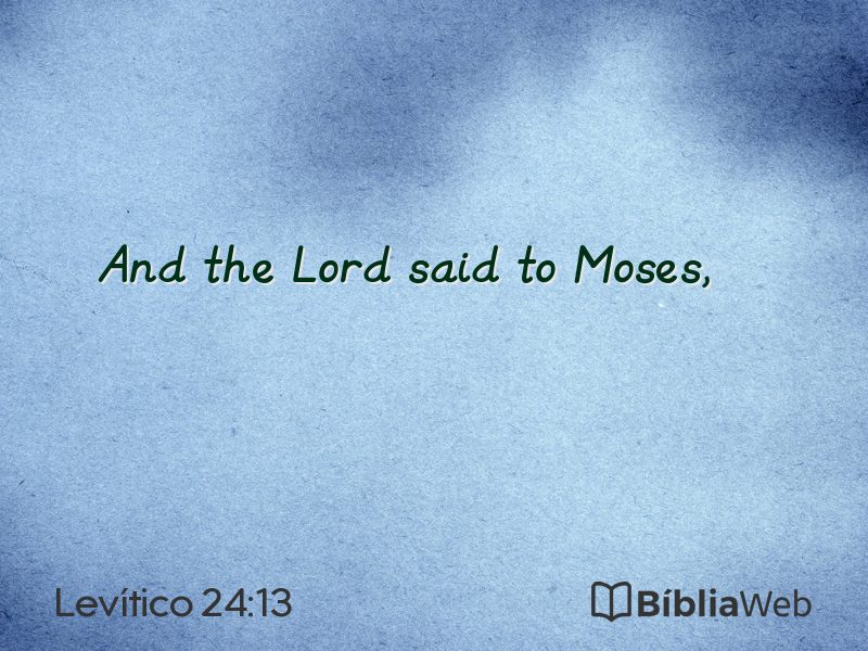 Levítico 24:13 em imagem para compartilhar