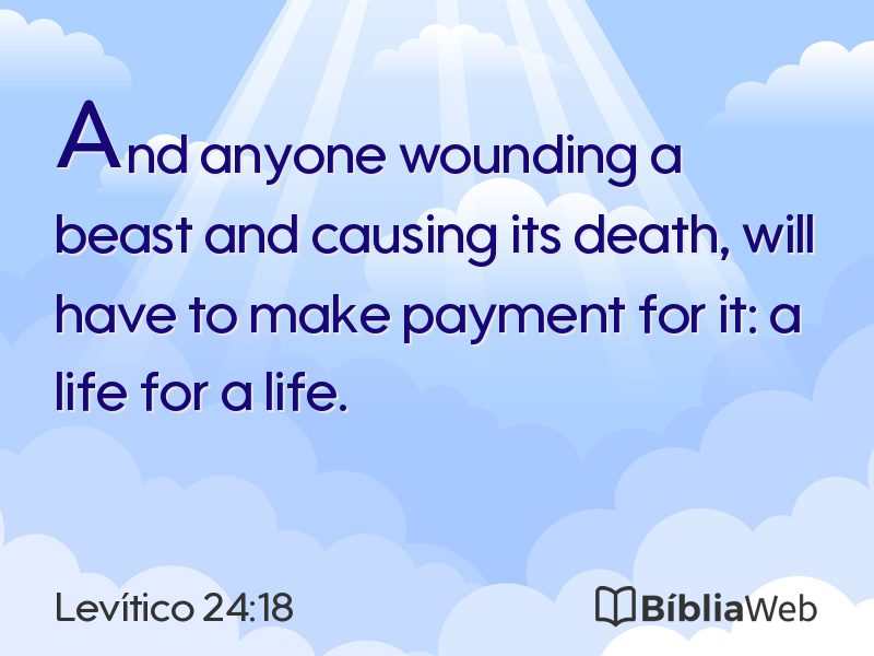 Levítico 24:18 em imagem para compartilhar