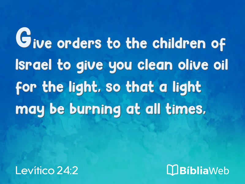 Levítico 24:2 em imagem para compartilhar