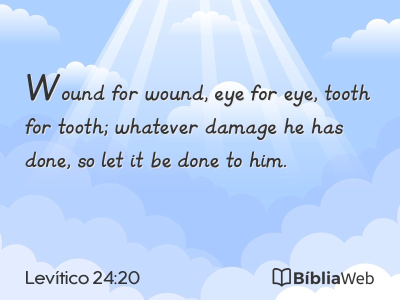 Levítico 24:20 em imagem para compartilhar