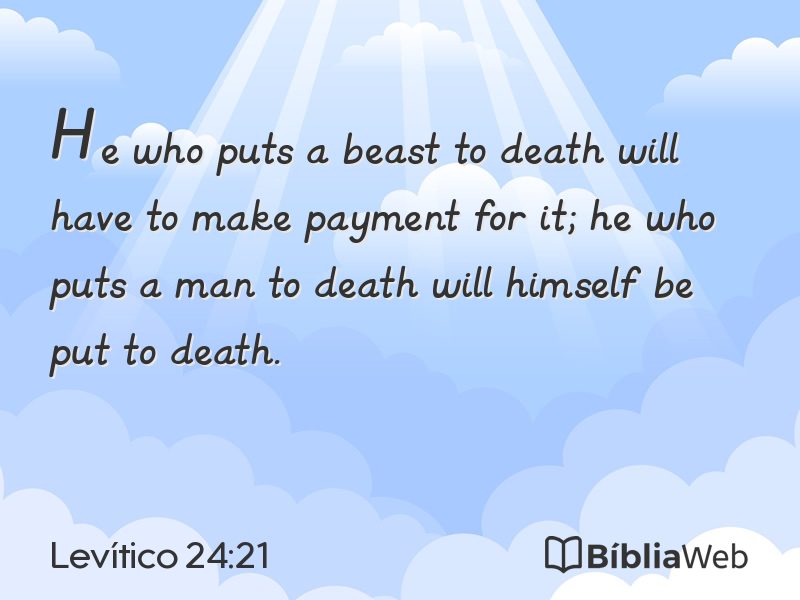 Levítico 24:21 em imagem para compartilhar