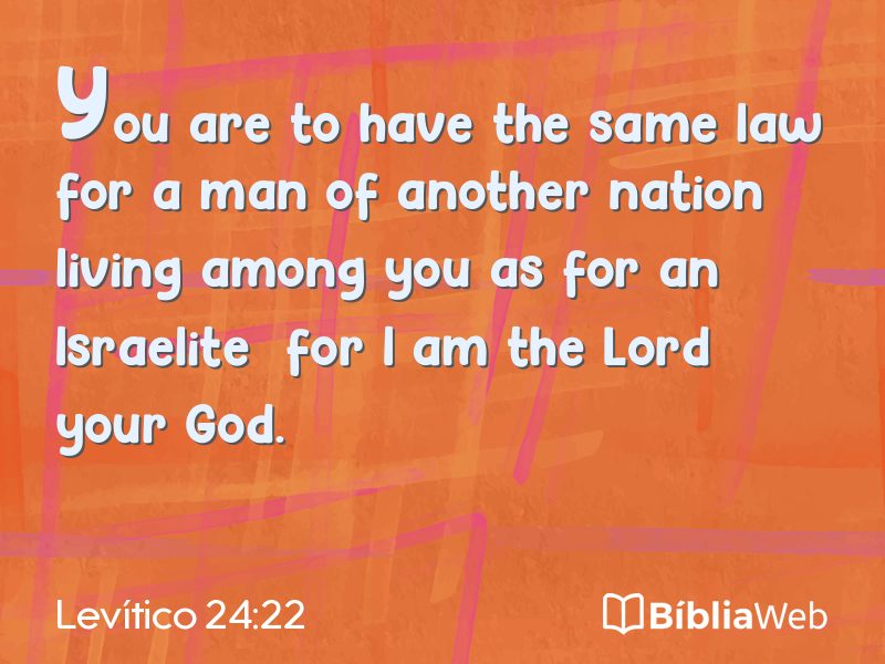 Levítico 24:22 em imagem para compartilhar