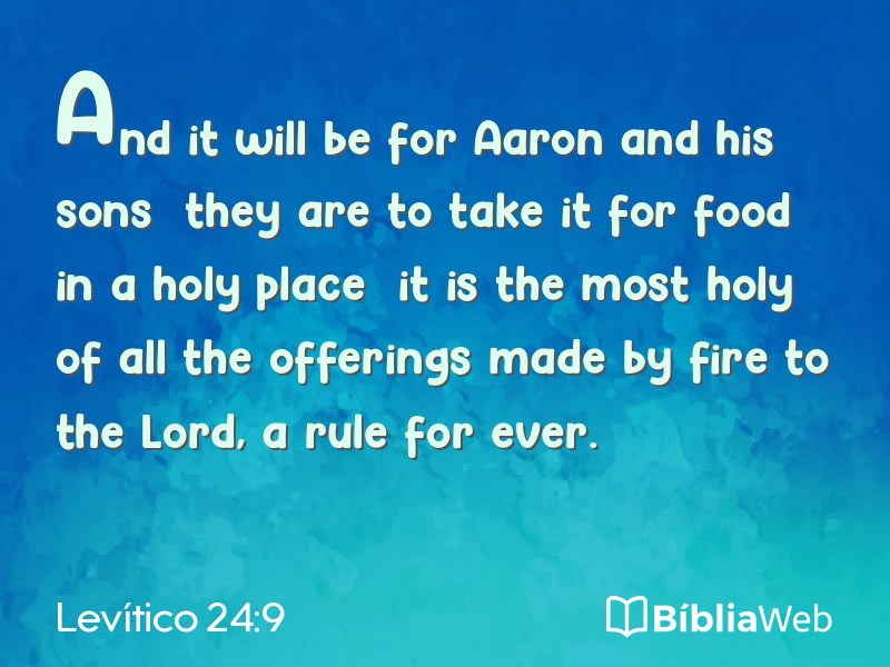 Levítico 24:9 em imagem para compartilhar