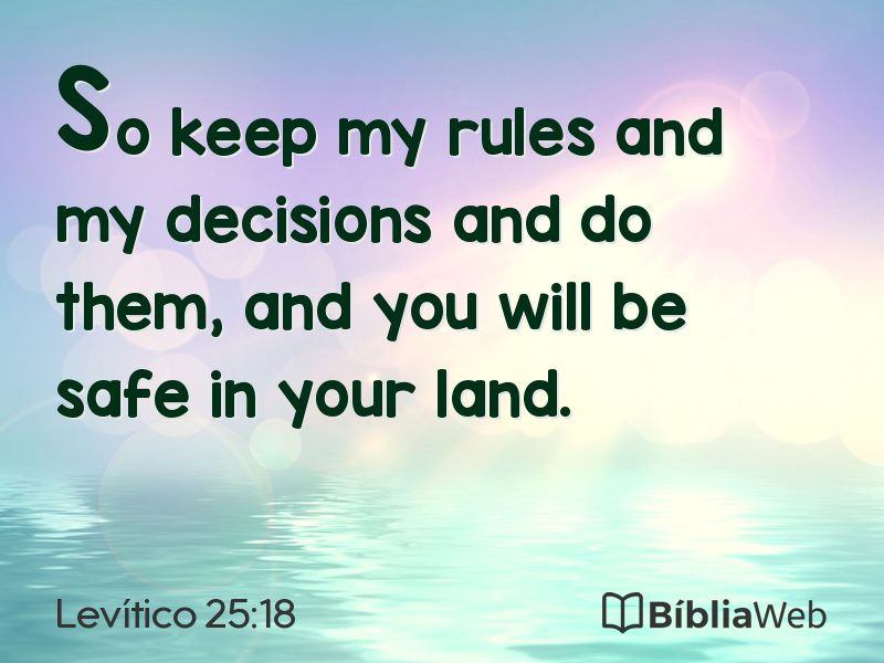 Levítico 25:18 em imagem para compartilhar