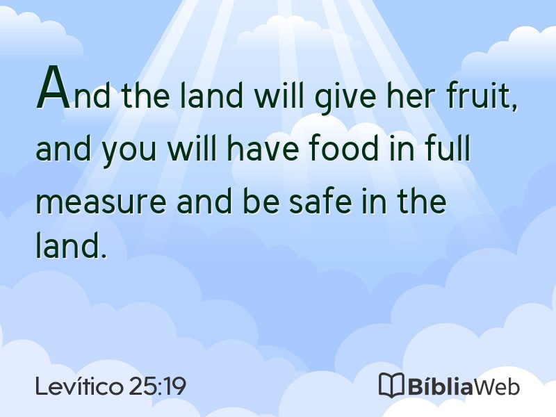 Levítico 25:19 em imagem para compartilhar