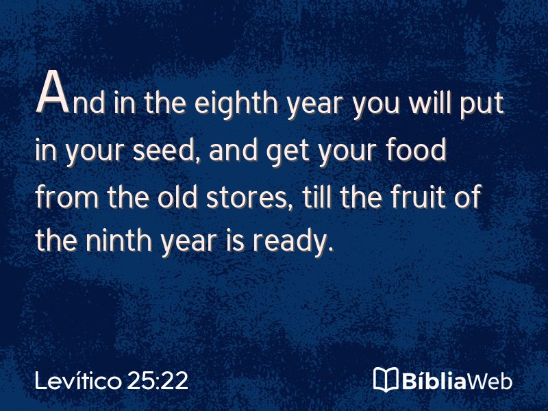 Levítico 25:22 em imagem para compartilhar