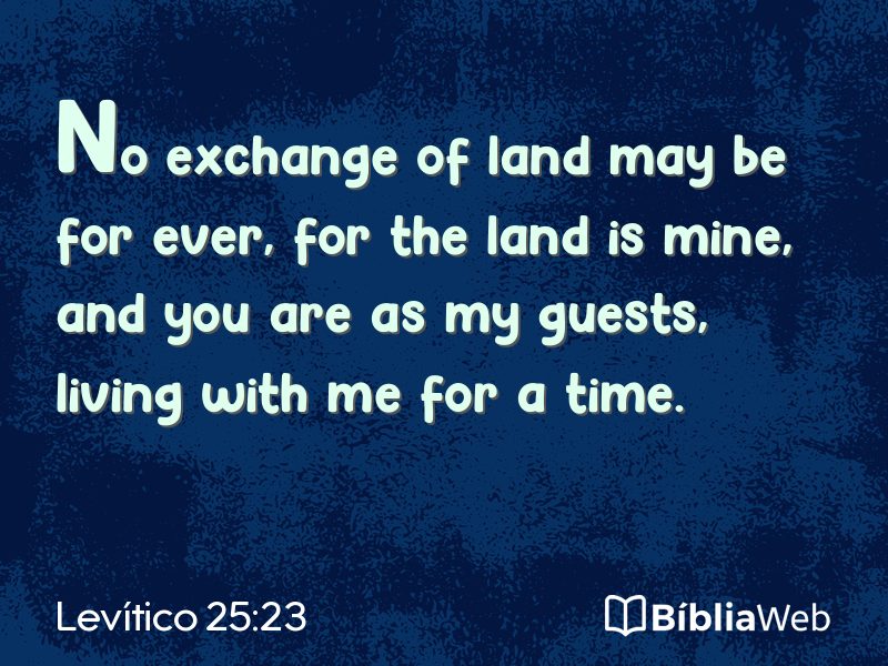 Levítico 25:23 em imagem para compartilhar