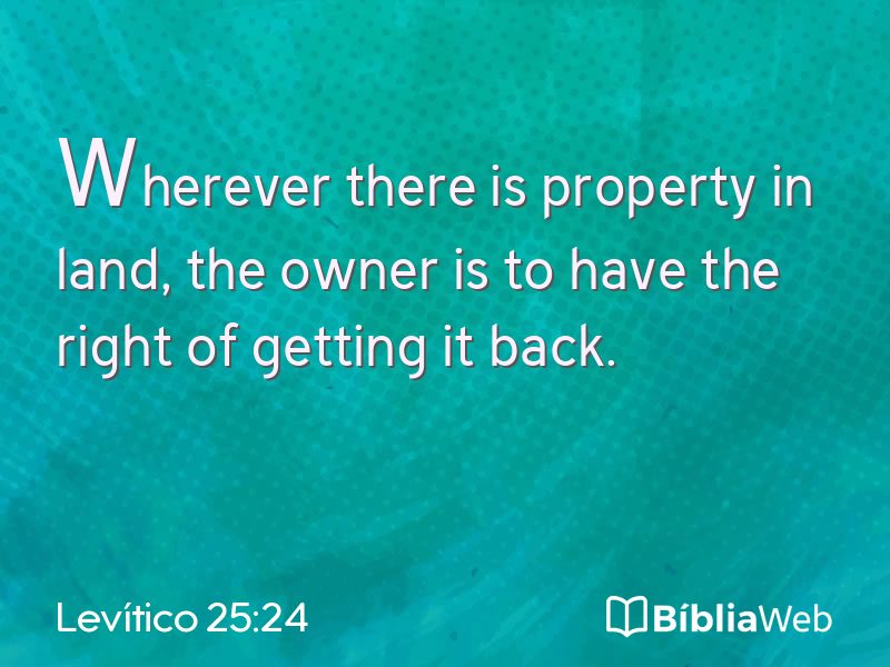 Levítico 25:24 em imagem para compartilhar