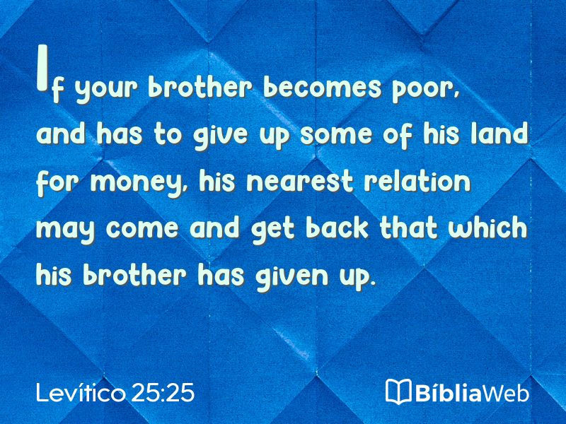 Levítico 25:25 em imagem para compartilhar