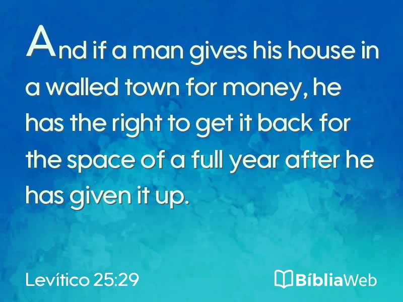 Levítico 25:29 em imagem para compartilhar