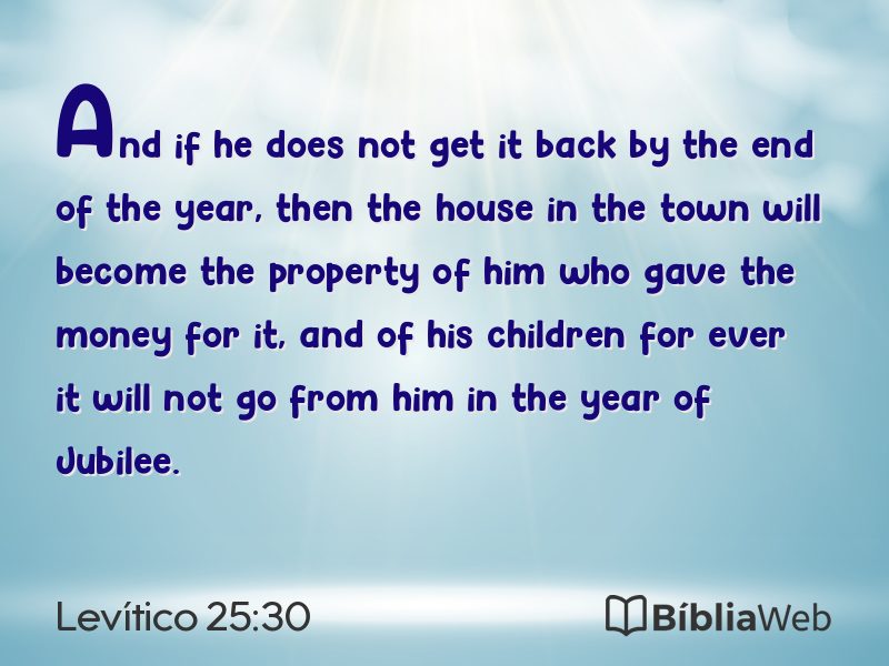 Levítico 25:30 em imagem para compartilhar