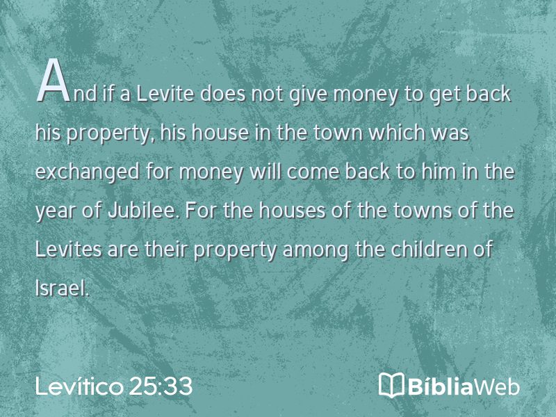 Levítico 25:33 em imagem para compartilhar