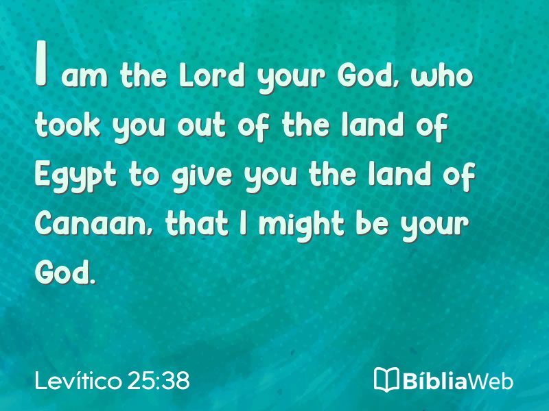 Levítico 25:38 em imagem para compartilhar
