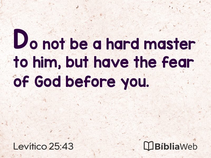 Levítico 25:43 em imagem para compartilhar