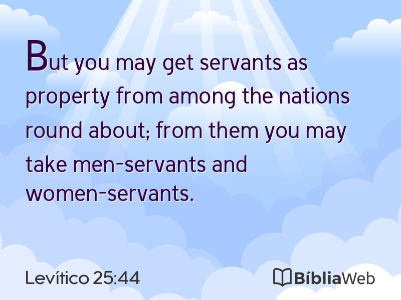 Levítico 25:44 em imagem para compartilhar