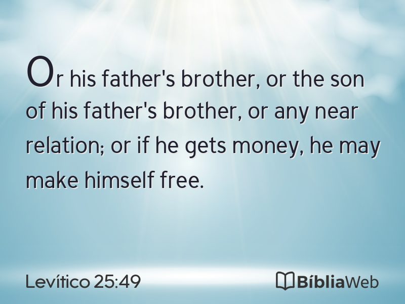 Levítico 25:49 em imagem para compartilhar