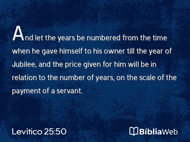 Levítico 25:50 em imagem para compartilhar