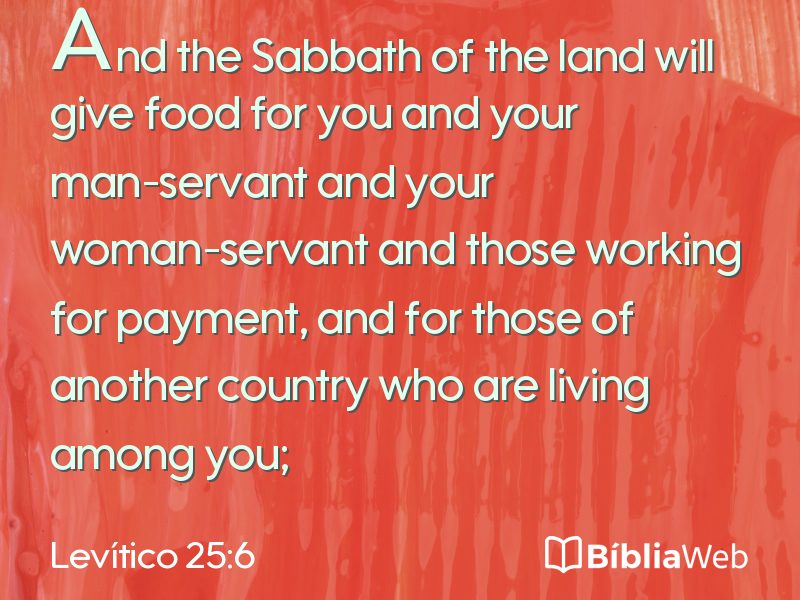 Levítico 25:6 em imagem para compartilhar