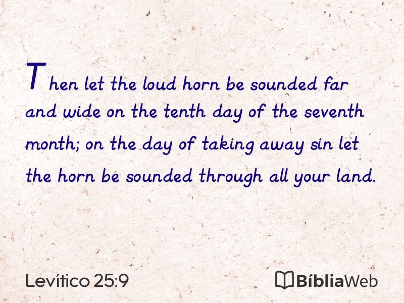 Levítico 25:9 em imagem para compartilhar