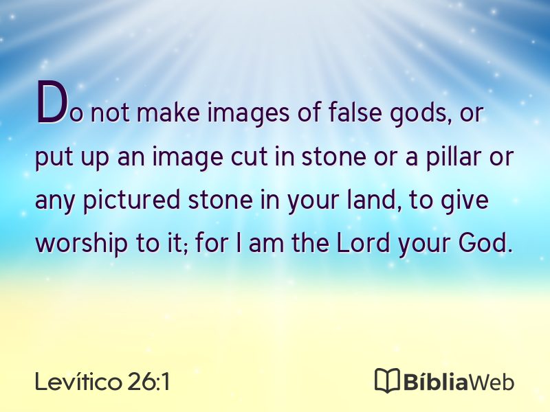 Levítico 26:1 em imagem para compartilhar