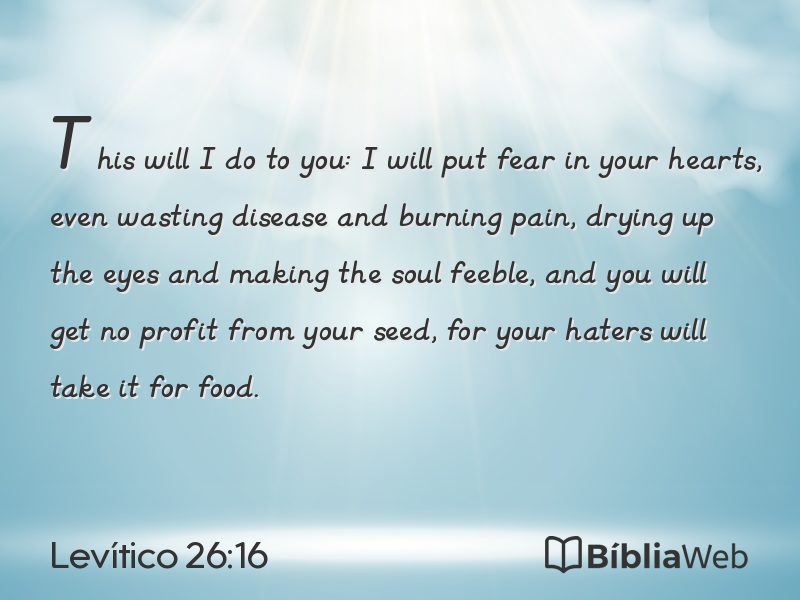 Levítico 26:16 em imagem para compartilhar