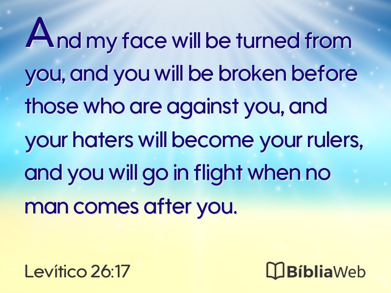 Levítico 26:17 em imagem para compartilhar