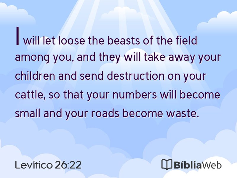 Levítico 26:22 em imagem para compartilhar