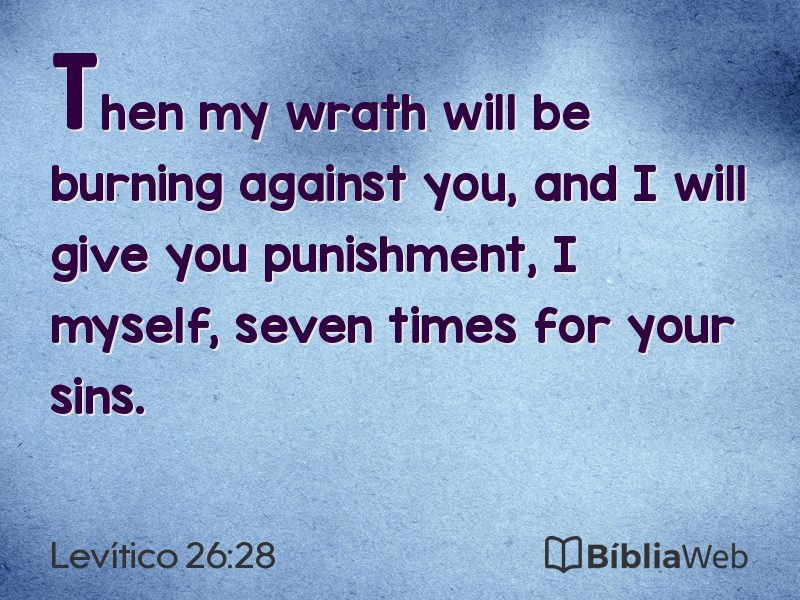 Levítico 26:28 em imagem para compartilhar