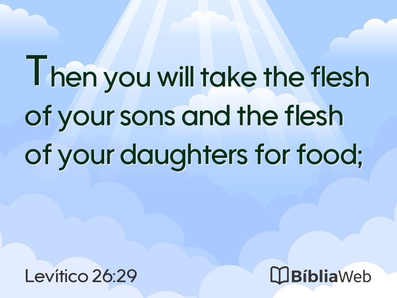 Levítico 26:29 em imagem para compartilhar