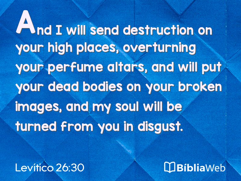 Levítico 26:30 em imagem para compartilhar