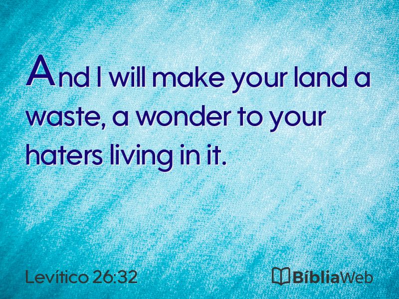 Levítico 26:32 em imagem para compartilhar