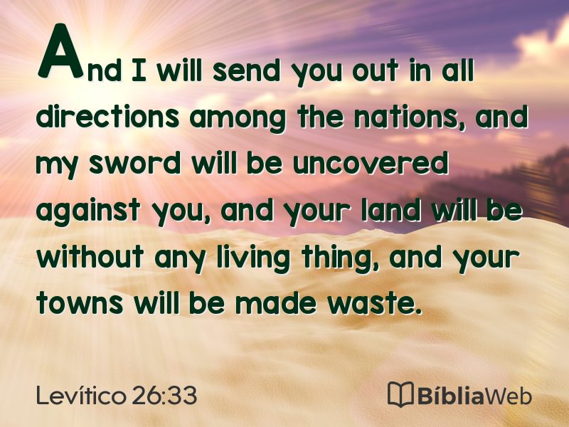 Levítico 26:33 em imagem para compartilhar