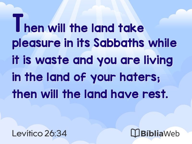 Levítico 26:34 em imagem para compartilhar