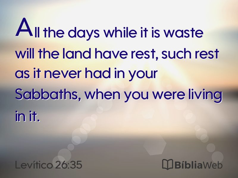Levítico 26:35 em imagem para compartilhar